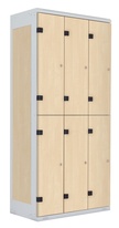 TRITON šatní skříň se 6 boxy kov-lamino T1970, šedá - bříza