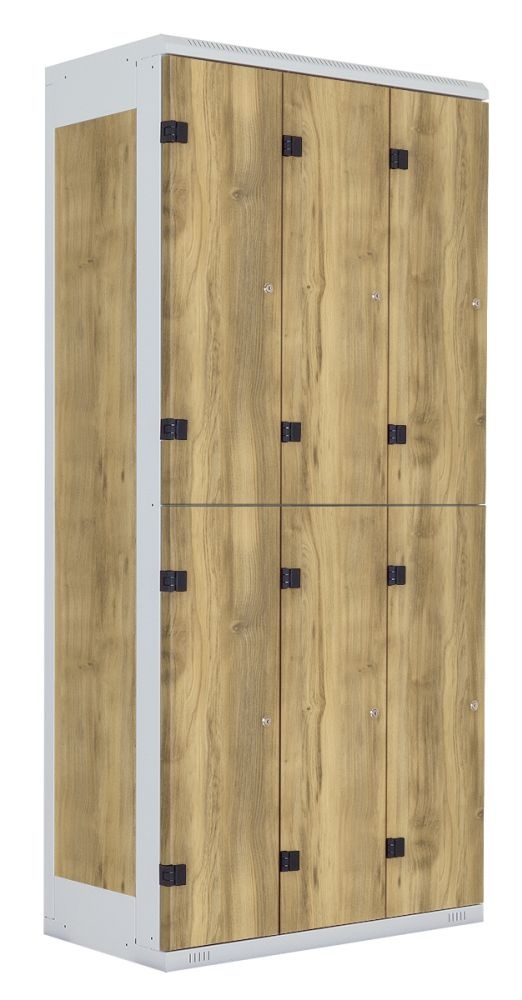 TRITON šatní skříň se 6 boxy kov-lamino T1970, šedá - dub Baroque Gold