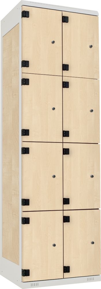 TRITON šatní skříň s 8 boxy kov-lamino T1970, šedá - bříza