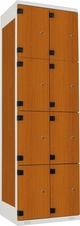TRITON šatní skříň s 8 boxy kov-lamino T1970, šedá - třešeň