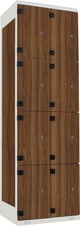 TRITON šatní skříň s 8 boxy kov-lamino T1970, šedá - ořech