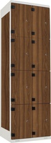 TRITON šatní skříň s 8 boxy kov-lamino T1970, šedá - ořech