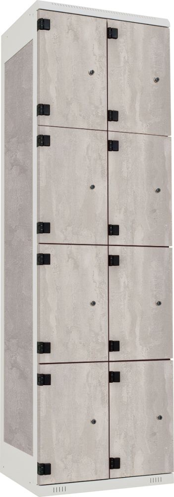 TRITON šatní skříň s 8 boxy kov-lamino T1970, šedá - beton