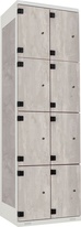TRITON šatní skříň s 8 boxy kov-lamino T1970, šedá - beton