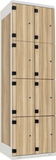 TRITON šatní skříň s 8 boxy kov-lamino T1970, šedá - jasan Blonde Surfside