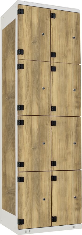 TRITON šatní skříň s 8 boxy kov-lamino T1970, šedá - dub Baroque Gold