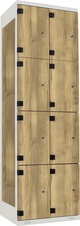 TRITON šatní skříň s 8 boxy kov-lamino T1970, šedá - dub Baroque Gold