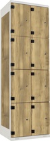 TRITON šatní skříň s 8 boxy kov-lamino T1970, šedá - dub Baroque Gold