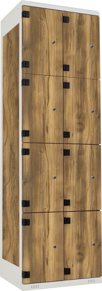 TRITON šatní skříň s 8 boxy kov-lamino T1970, šedá - dub Baroque Amber