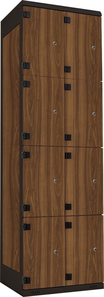 TRITON šatní skříň s 8 boxy kov-lamino T1970, černá - ořech