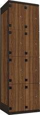 TRITON šatní skříň s 8 boxy kov-lamino T1970, černá - ořech