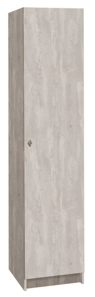 Šatní skříň lamino 1-dveřová T1970, dekor beton
