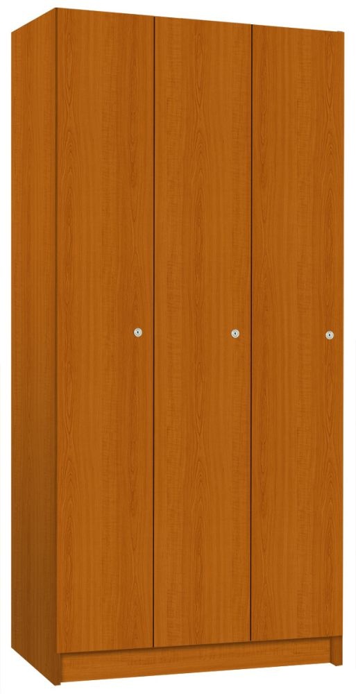 Šatní skříň lamino 3-dveřová T1970, dekor třešeň