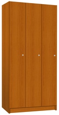 Šatní skříň lamino 3-dveřová T1970, dekor třešeň