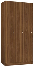Šatní skříň lamino 3-dveřová T1970, dekor ořech