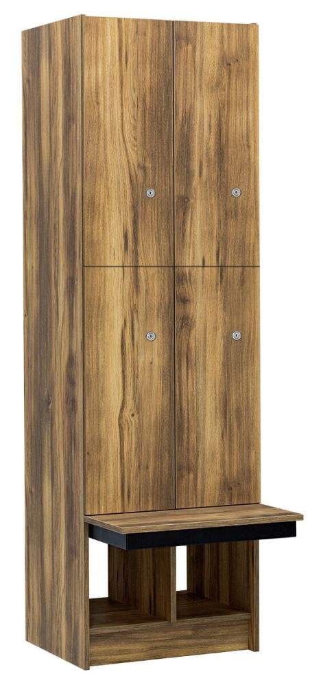 TRITON šatní skříň lamino se 4 boxy a lavicí T1970, dekor dub Baroque Amber
