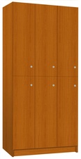 TRITON šatní skříň lamino se 6 boxy T1970, dekor třešeň