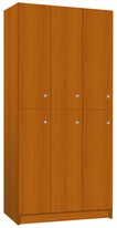 TRITON šatní skříň lamino se 6 boxy T1970, dekor třešeň