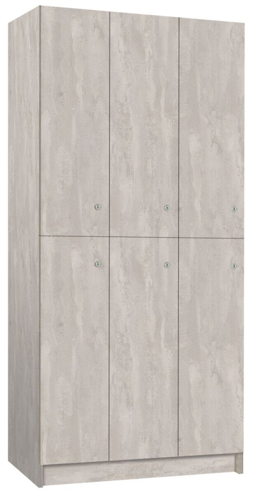 TRITON šatní skříň lamino se 6 boxy T1970, dekor beton