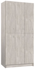 TRITON šatní skříň lamino se 6 boxy T1970, dekor beton
