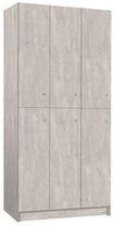 TRITON šatní skříň lamino se 6 boxy T1970, dekor beton