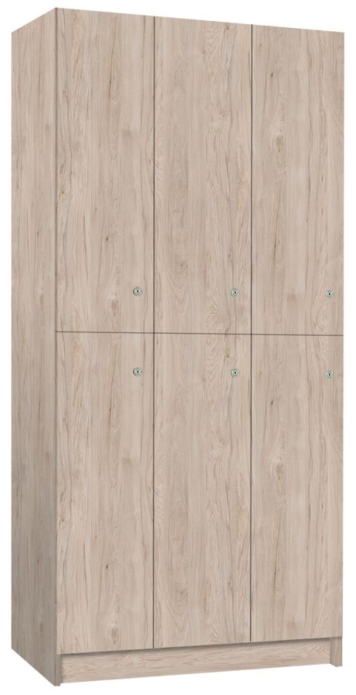 TRITON šatní skříň lamino se 6 boxy T1970, dekor ořech Light Rockrord