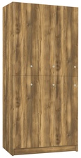 TRITON šatní skříň lamino se 6 boxy T1970, dekor dub Baroque Amber