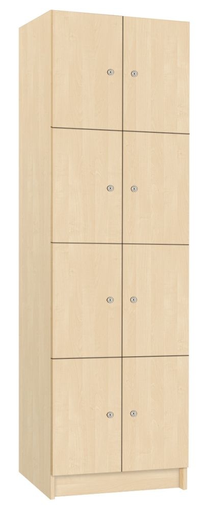 Šatní skříň lamino s 8 boxy T1970, dekor bříza