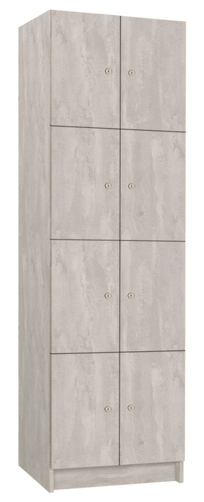 TRITON šatní skříň lamino s 8 boxy T1970, dekor beton
