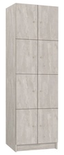 TRITON šatní skříň lamino s 8 boxy T1970, dekor beton