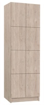 TRITON šatní skříň lamino s 8 boxy T1970, dekor ořech Light Rockrord