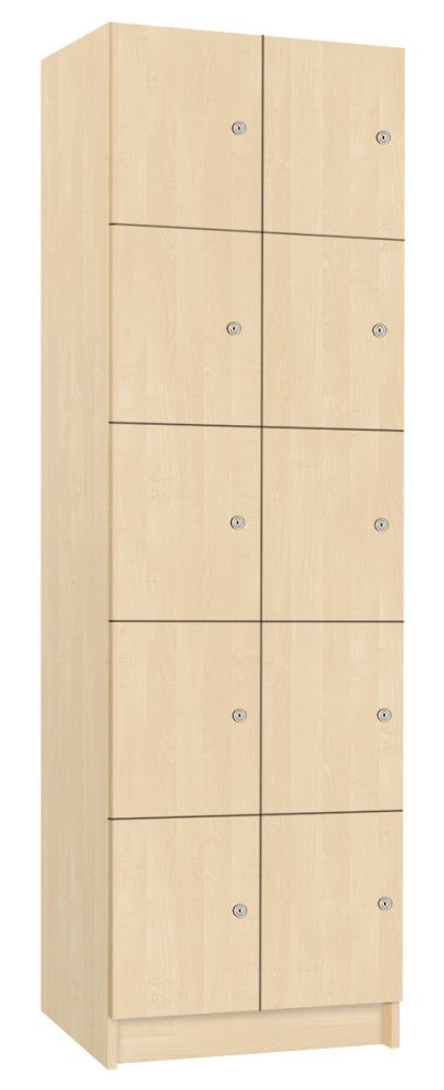 TRITON šatní skříň lamino s 10 boxy T1970, dekor bříza