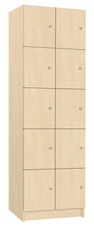 TRITON šatní skříň lamino s 10 boxy T1970, dekor bříza