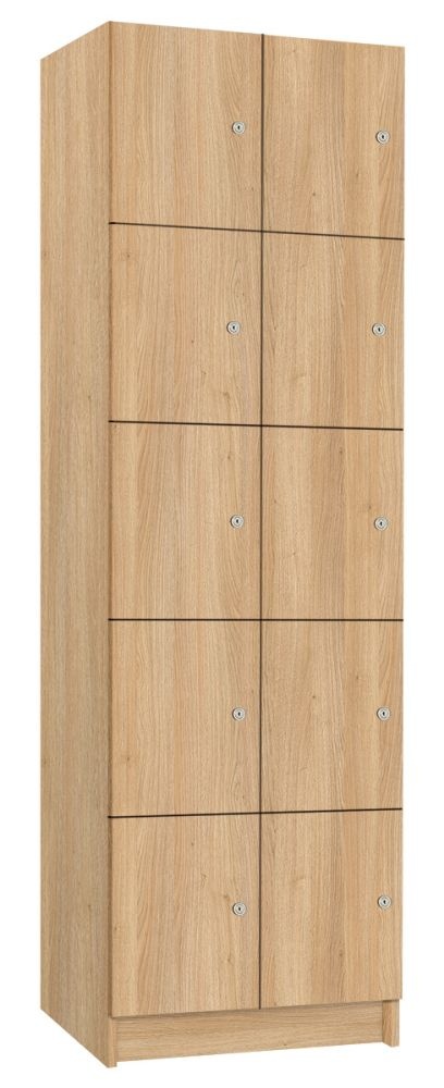 TRITON šatní skříň lamino s 10 boxy T1970, dekor dub Nagano
