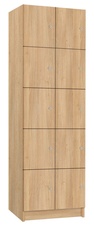TRITON šatní skříň lamino s 10 boxy T1970, dekor dub Nagano