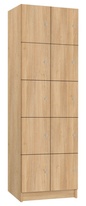 TRITON šatní skříň lamino s 10 boxy T1970, dekor dub Nagano