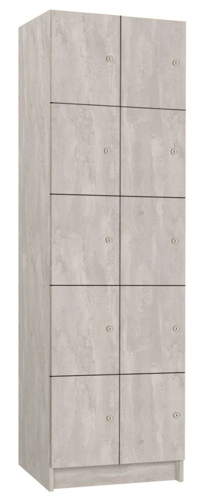 TRITON šatní skříň lamino s 10 boxy T1970, dekor beton