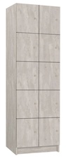 TRITON šatní skříň lamino s 10 boxy T1970, dekor beton