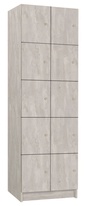 TRITON šatní skříň lamino s 10 boxy T1970, dekor beton
