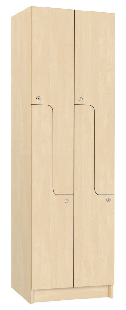 TRITON šatní skříň lamino se 4 boxy a dveřmi ve tvaru Z T1970, dekor bříza