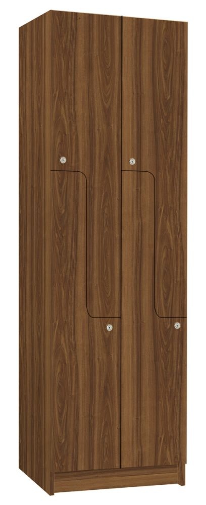 TRITON šatní skříň lamino se 4 boxy a dveřmi ve tvaru Z T1970, dekor ořech