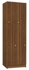Šatní skříň lamino se 4 boxy a dveřmi ve tvaru Z T1970, dekor ořech