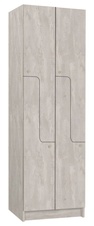 TRITON šatní skříň lamino se 4 boxy a dveřmi ve tvaru Z T1970, dekor beton