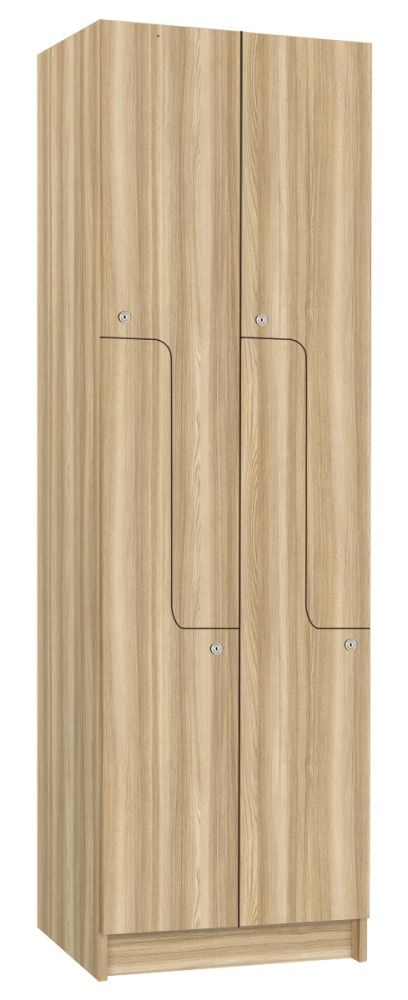 TRITON šatní skříň lamino se 4 boxy a dveřmi ve tvaru Z T1970, dekor jasan Blonde Surfside