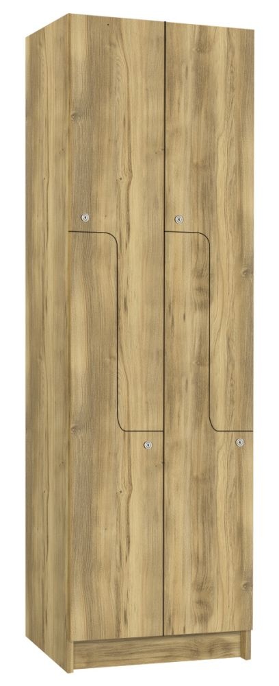 TRITON šatní skříň lamino se 4 boxy a dveřmi ve tvaru Z T1970, dekor dub Baroque Gold