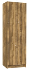 Šatní skříň lamino se 4 boxy a dveřmi ve tvaru Z T1970, dekor dub Baroque Amber