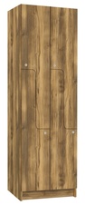 TRITON šatní skříň lamino se 4 boxy a dveřmi ve tvaru Z T1970, dekor dub Baroque Amber