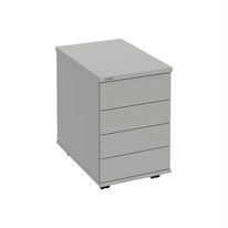 HOBIS kontejner K 34 C PTO P, 4 zásuvky, léta podél, 60 cm, šedá