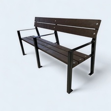 Parková lavička Tišnov s plastovými latěmi 1500 mm