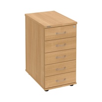 HOBIS kontejner K 35 C P, 5 zásuvek, léta podél, 60 cm, dub